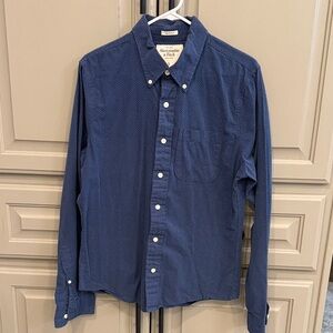 Abercrombie & Fitch Men's Navy Button Down Shirt